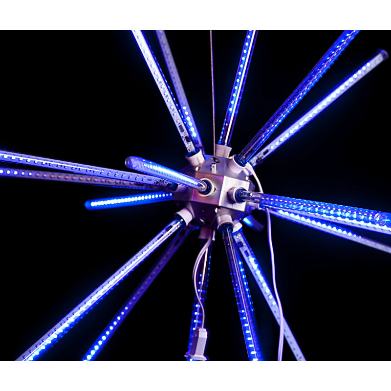 Décor de fenêtre lumineux, Bleu