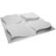 Panneau mural 3D 19,625 "x 19,625" en blanc (paquet de 50)