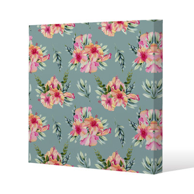 Flowers Slim Style Canvas Print , 15mm Slim Real wood.
