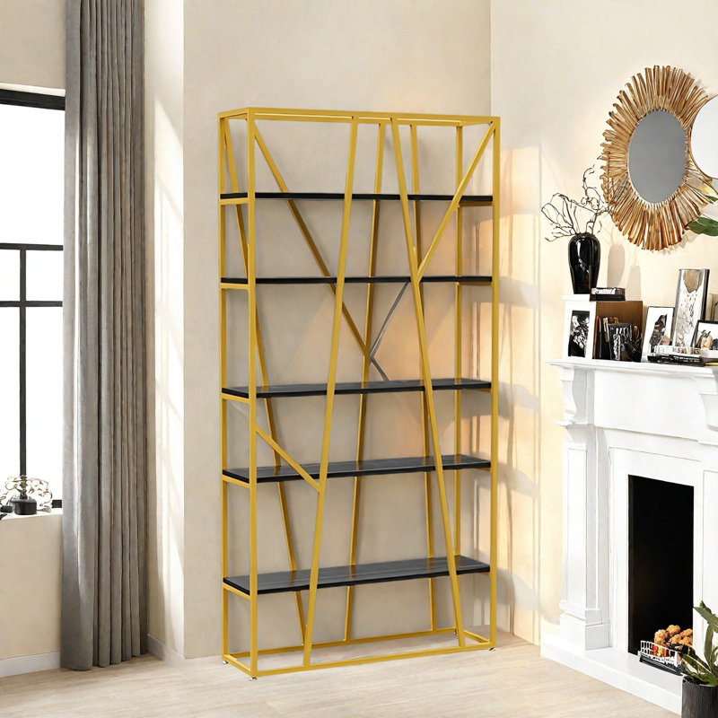 A uniquely charming bookcase, ( 5 Shevels) 78.7"H x 39.3"W x 11.8"D