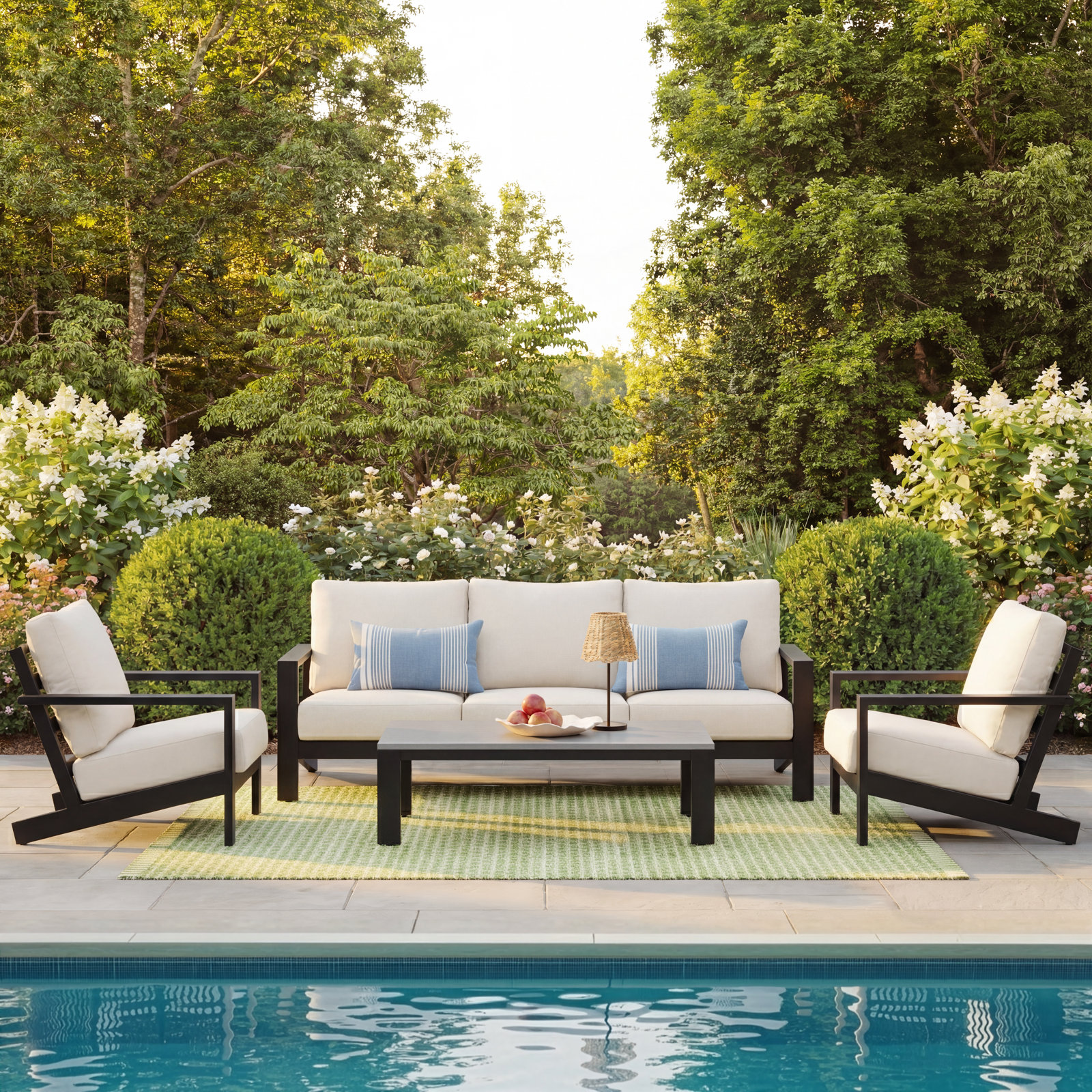 Perci 5-Person Sunbrella® Patio Seating Group, Beige