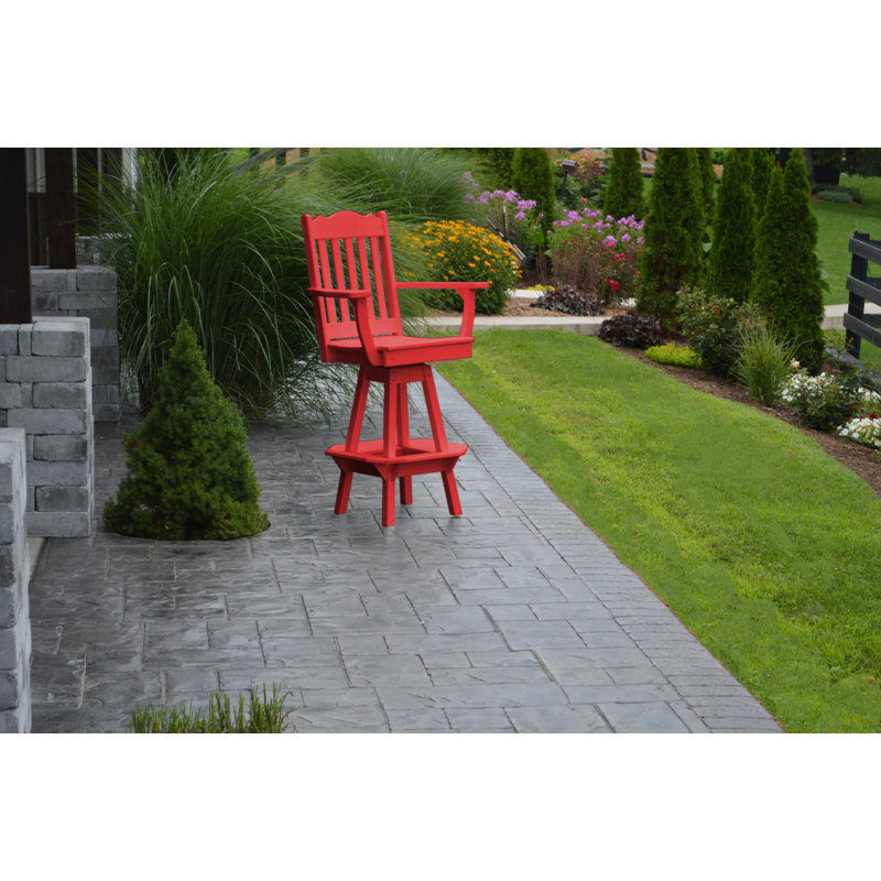 Tabouret de bar rotatif 29 po Nettie, Rouge vif