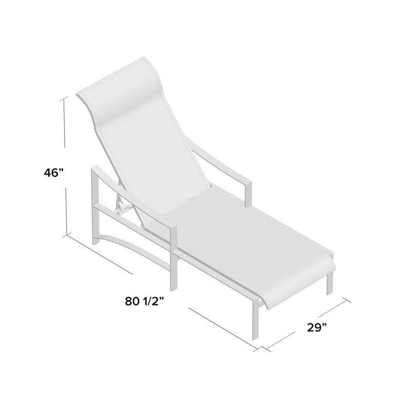 Kenzo Outdoor Chaise Lounge, Bogota, Parchment