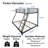 Twin over Full Bunk Bed, Heavy Duty Metal Frame, Noise Free Wood Slat Support, No Box Spring Needed, Low Profile Design with Guardrails, Easy Assembly, GCC Certified
