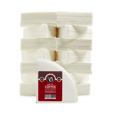 1500 Size V02 White Coffee Filter Paper Cones – V Shaped, Compatible With Hario
