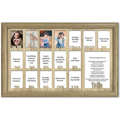 Solid Wood Picture Frame with Mat