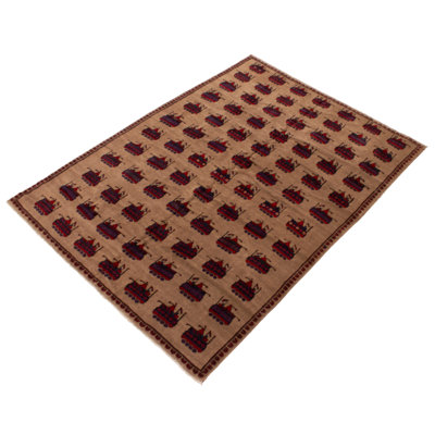 Tapis unique en laine noué à la main nouvel âge de 6 pi 6 po x 9 pi 0 po Iridissa