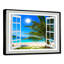 « Window Open to Beach with Palm » - impression d'art mural avec plage, impression sur toile avec plage et palmier-1676619013-1617894516-1687478046