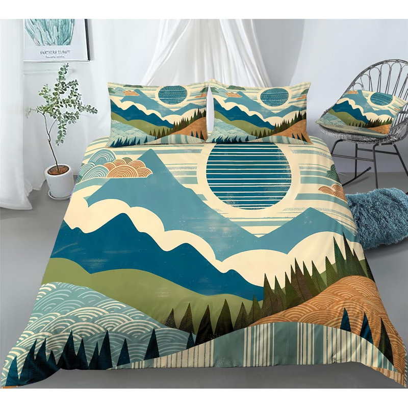 Mountain Forest Natural Scenery Bedding Set