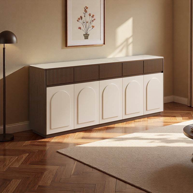 Buffet de style roche moyen, H 33,46 po x l 70,07 po x P 15,74 po