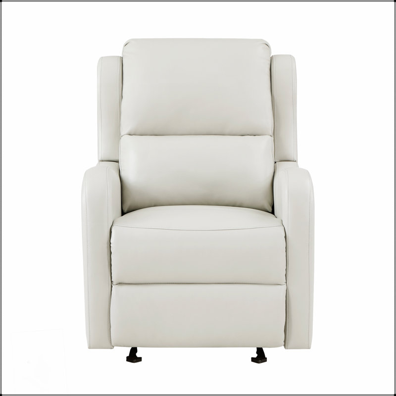 Fauteuil inclinable et oscillant en similicuir pour le salon, assise confortable avec un mouvement doux et un design moderne