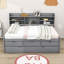 Lit plateforme en bois avec 3 tiroirs Ephinne-361747496-361747497
