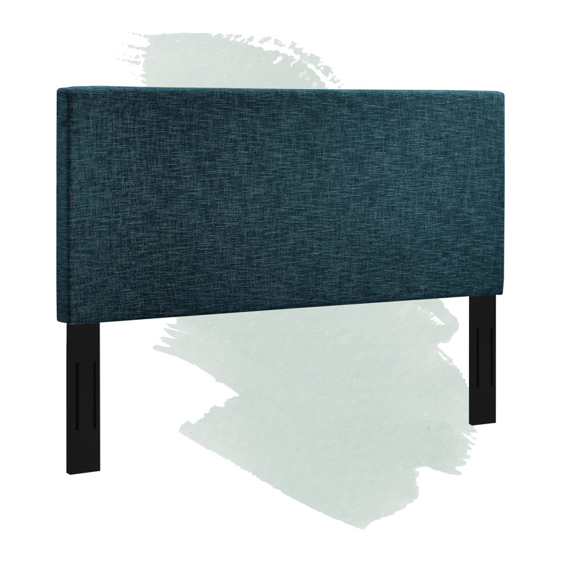 Tête de lit tapissier en tissu de lin Carson Carrington Stryn par Modway, Double/grand, Azure