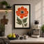 Red Poppy Botanical - Wrapped Canvas-479954506-479954508