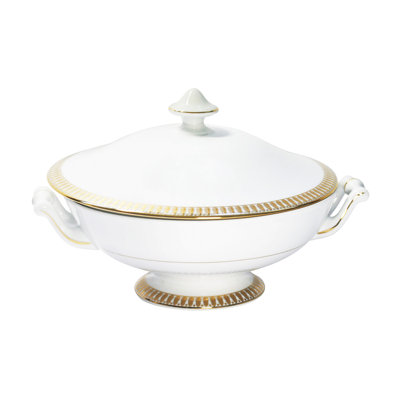 Plumes Porcelain China Tureen