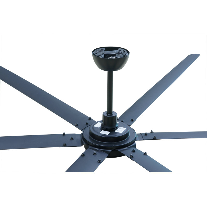 ILG8HVLS120 120-Inch, 6 Blades BLDC Big Ceiling Fan, High Volume Low Speed Outdoor Fan with Powerful Brushless DC Motor Reversible Industrial Commercial and Residential, 15685 CFM at 75 RPM with IR Remote