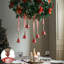 Ensemble de 6 ornements en métal en forme de cloche rouge Falling Snow