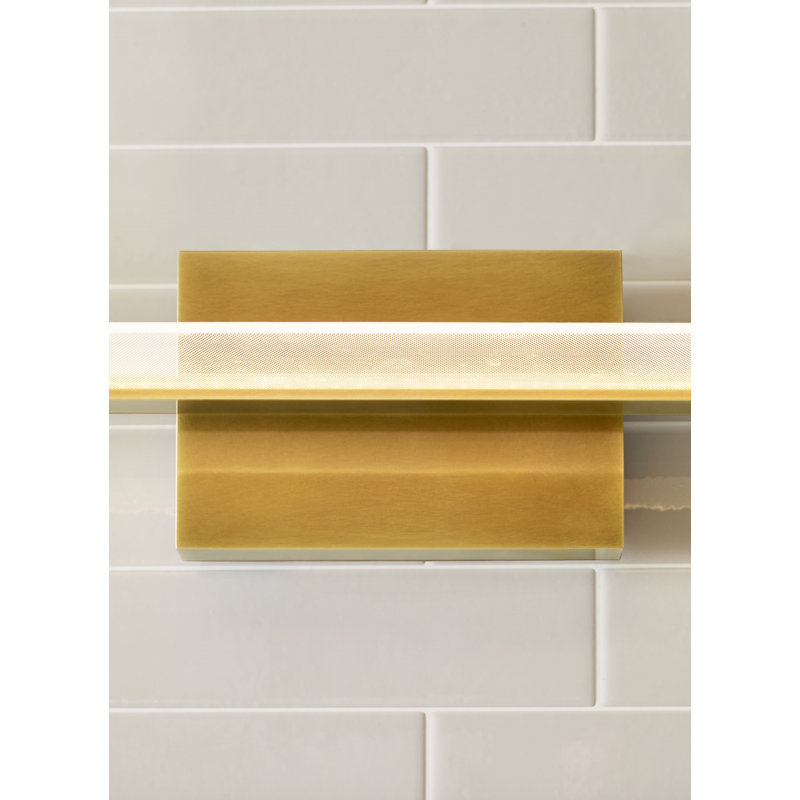 Span 1 - Light LED Bath Bar, Plated Brass, 3000