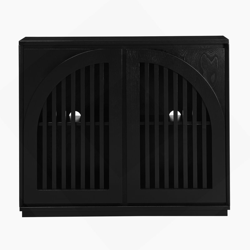 Sideboard Cabinet With 2 Outlet Holes, Buffet Cabinet With Storage, Narrow Side Cabinet For Living Room Entryway Hallway Kitchen