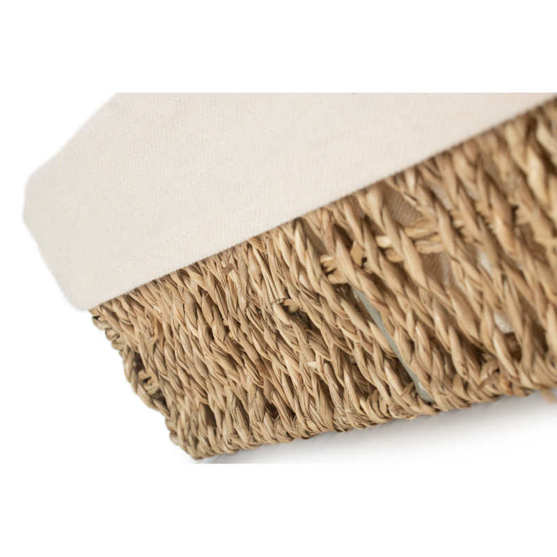 Seagrass Lined Storage Tray Basket, 34cm W x 44cm D