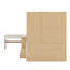 Lit plateforme avec tiroirs, tablettes, bureau et garde-robe-2119112201