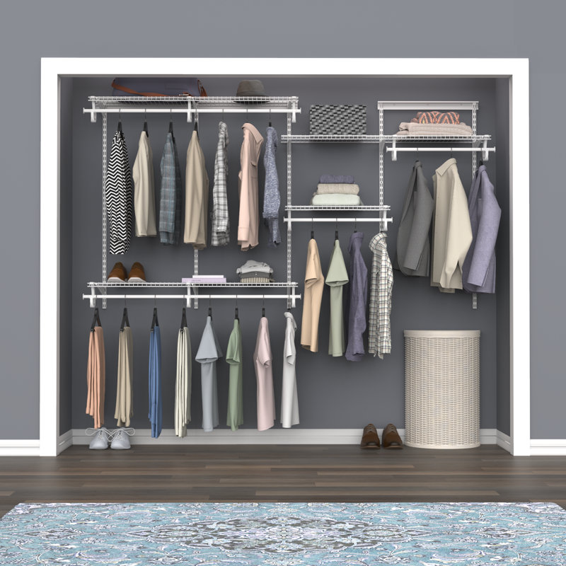 ClosetMaid ShelfTrack Hang Track Rail, White, 2" x 24" x 0.86"