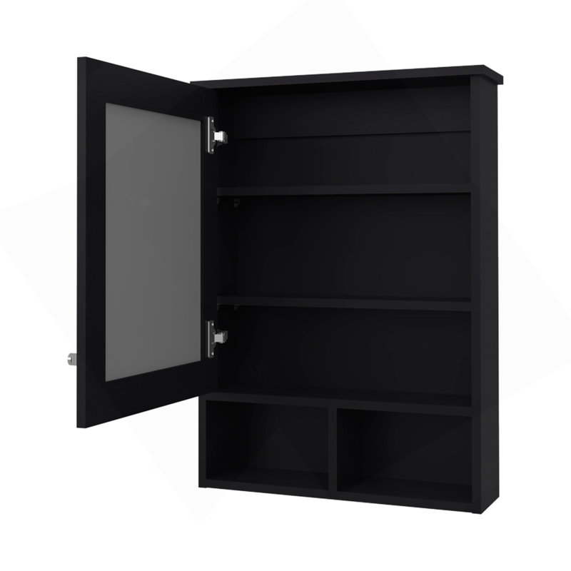 Poston Medicine Cabinet With A Door And Included Mirror, White, Noir