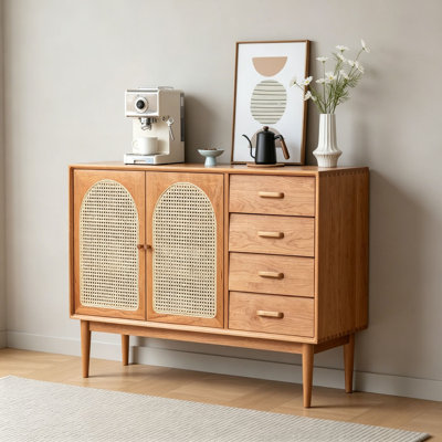 Buffet de rangement multifonctionnel en bois massif