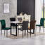 Velvet Upholstered Dining Chair Set High Back-1288739952