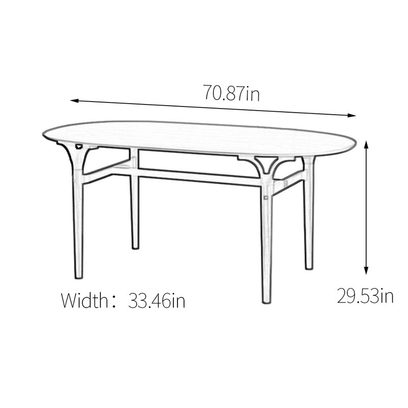 Sturla, H 29,53 po x L 70,87 po x l 33,46 po, Bois robuste