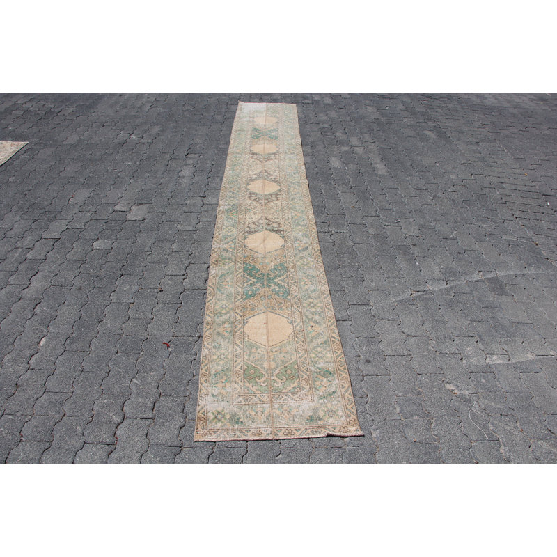 Tapis rétro en patchwork turque Oushak
