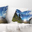 Caucase sous le coucher de soleil - Coussin imprimé paysage