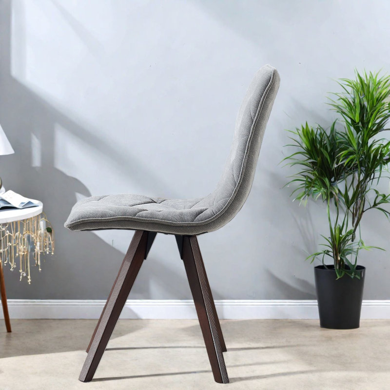 Chaises de salle à manger modernes, en bois et en tissu, style Mid-Century pour la cuisine et la maison