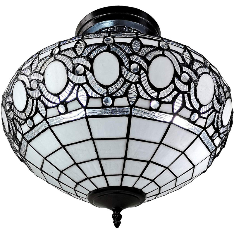 Plafonnier semi-encastré à cuves 16" unique 2 lumières Lennie