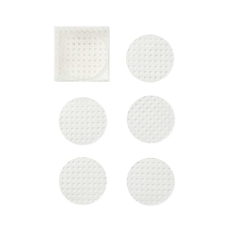 Reed Coasters with Caddy, White