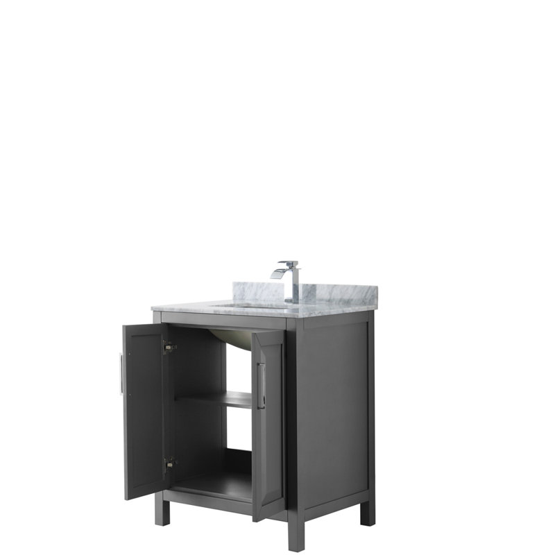 Daria 30'' W Single Vanity, Dark Espresso, Polished Chrome