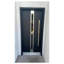 Porte avant en acier pré-suspendue à l'avant / deux émaux noirs 1755 / inserts en acier inoxydable simples peints modernes - l 36 po x H 80 po - droitier-111445006