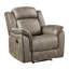 Fauteuil inclinable classique avec accoudoirs coussinés, brun sable, rembourrage en mousse pour un confort accru, siège renforcé en métal