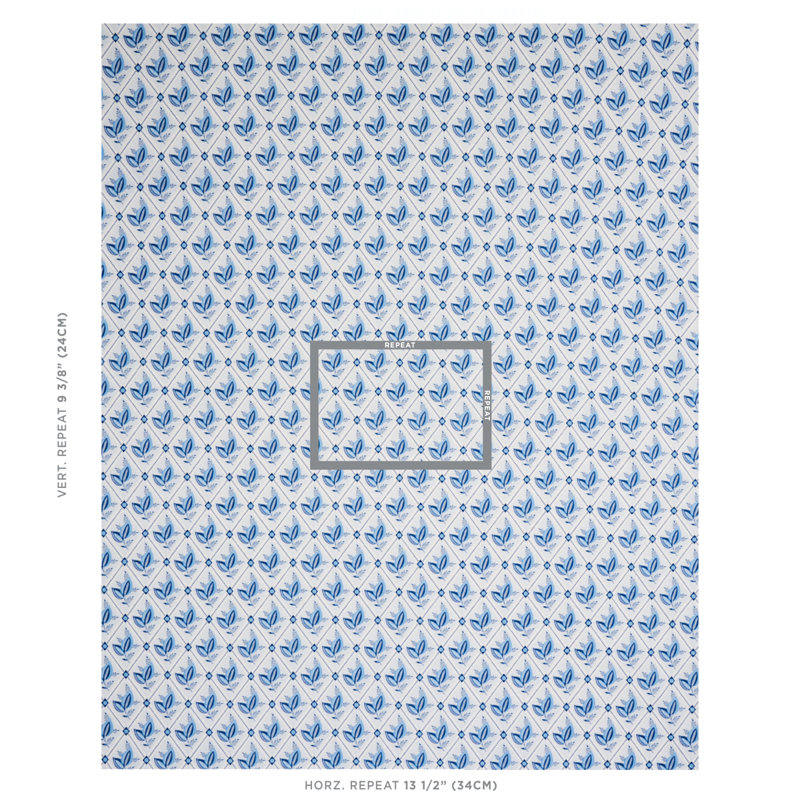 Tissu de treillis Basile, Porcelaine