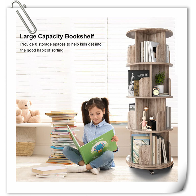 Jucel Unfinished Book Cabinet Bookcase