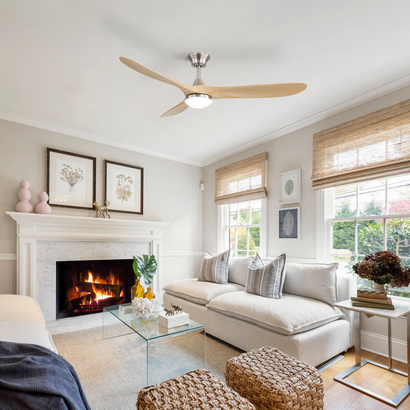  Ventilateur de plafond de style moderne à 3 pales de 60 po avec télécommande Nicola