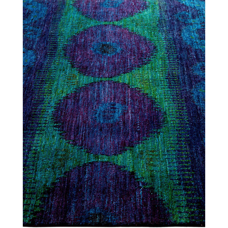 Contemporary One-of-a-Kind 5' 3" X 12' 6" Hand Knotted Area Rug