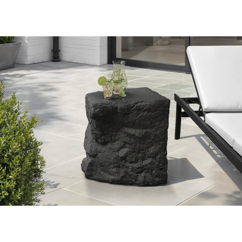 Table d'appoint d'extérieur moderne 25 "h, Noir