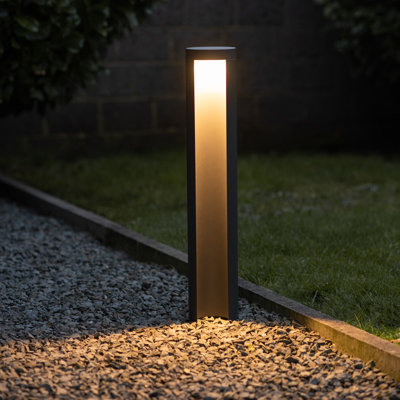 Dismukes Anthracite Integrated LED Metal Bollard Light