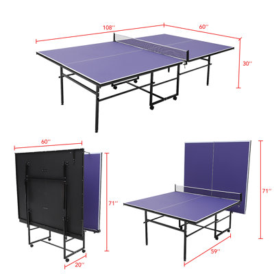 Table de ping-pong d'intérieur / extérieur professionnelle de 8 pieds avec filet