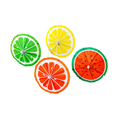 Mini-parasol en papier pour gâteau, 4 couleurs