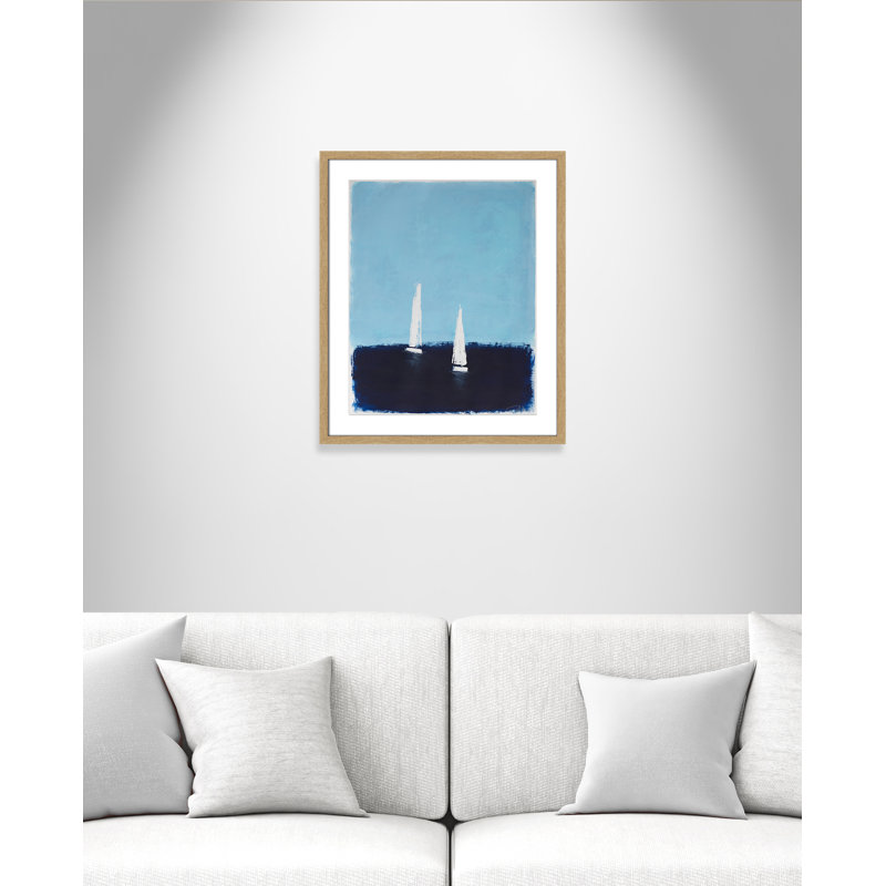 «Morning Sails II» par , L 21,5 po x H 25,5 po, Imprimé mat, Naturel