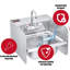 Garde-boue mural en acier inoxydable 26 po x 12 po