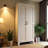 61'' Shapely Doors Cabinet, Metal Storage Cabinet With Doors And Adjustable Shelves, For Bedroom, Living Room(white)