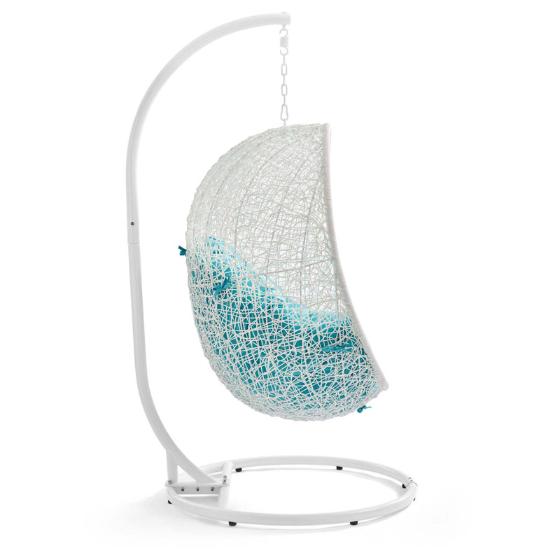 Balancelle d'extérieur avec support Modway Hide, Blanc / turquoise